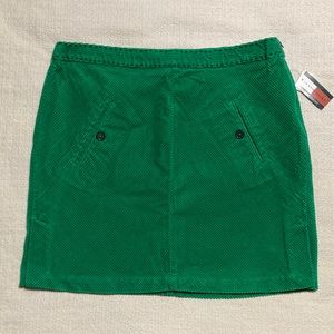 Vintage Y2K NWT Tommy Hilfiger Green Corduroy Stretch Skirt with Pocket Size 10P
